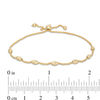 Thumbnail Image 2 of Diamond-Cut Barrel Bead Station Bolo Bracelet in 10K Gold - 9"