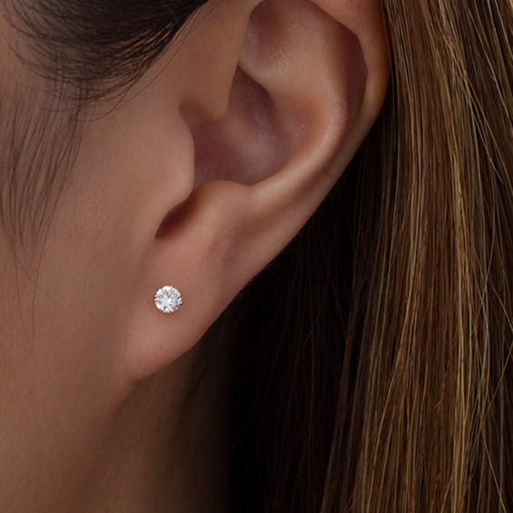 1/4 CT. T.W. Diamond Solitaire Stud Earrings in 10K White Gold 1/4 CT. T.W. Diamond Solitaire Stud Earrings in 10K White Gold