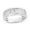 Thumbnail Image 1 of 1/4 CT. T.W. Diamond Square Illusion Wedding Band in 10K White Gold