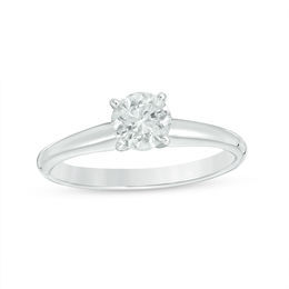 3/4 CT. Certified Diamond Solitaire Engagement Ring in 14K White Gold (I/SI2)