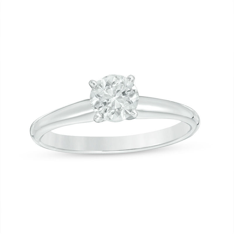 Main Image 1 of 3/4 CT. Certified Diamond Solitaire Engagement Ring in 14K White Gold (I/SI2)