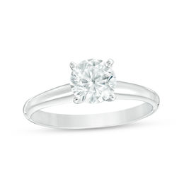 1 CT. Certified Diamond Solitaire Engagement Ring in 14K White Gold (I/SI2)
