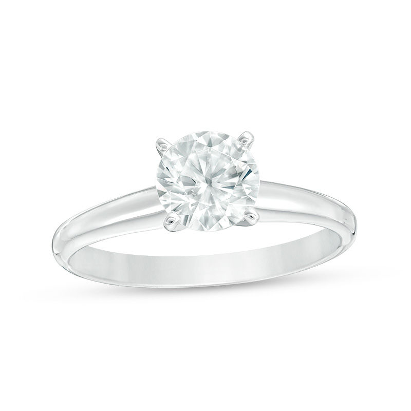 Main Image 1 of 1 CT. Certified Diamond Solitaire Engagement Ring in 14K White Gold (I/SI2)
