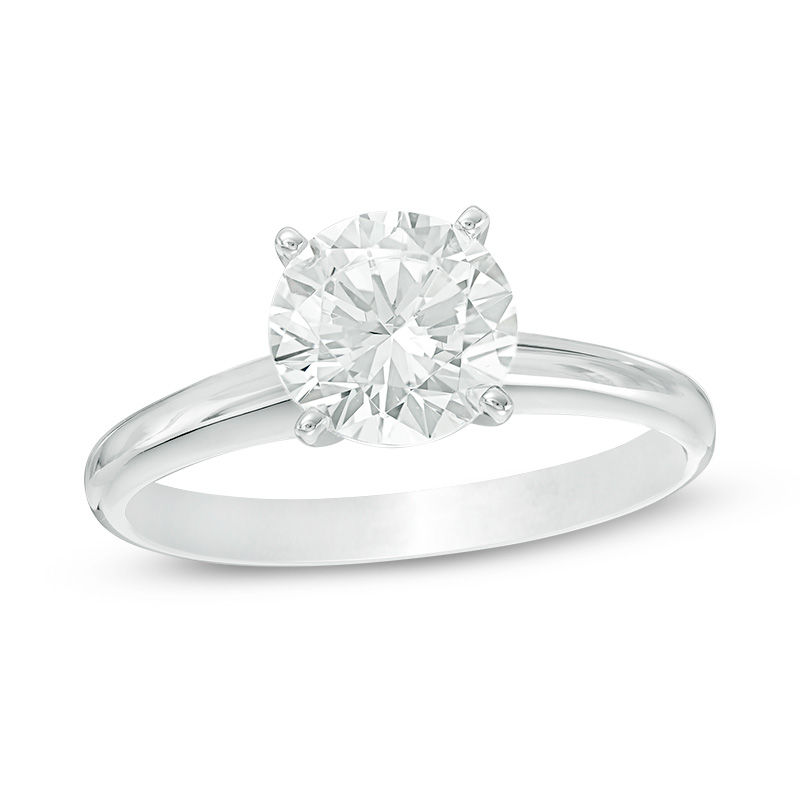 Main Image 1 of 1-1/5 CT. Certified Diamond Solitaire Engagement Ring in 14K White Gold (I/SI2)