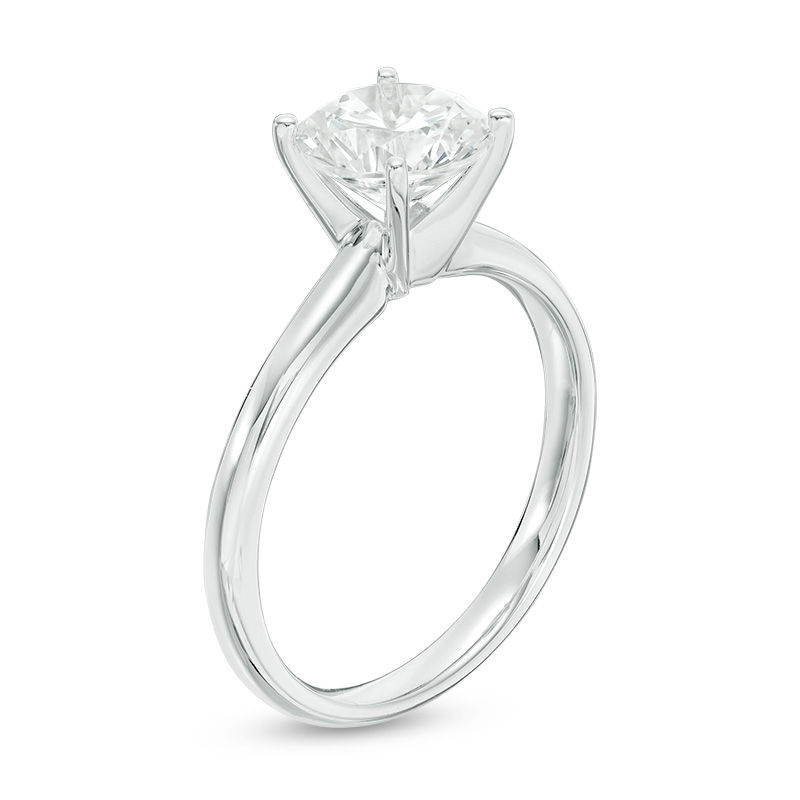 Main Image 2 of 1-1/5 CT. Certified Diamond Solitaire Engagement Ring in 14K White Gold (I/SI2)