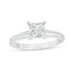 Thumbnail Image 1 of 1-1/2 CT. Certified Princess-Cut Diamond Solitaire Engagement Ring in 18K White Gold (I/SI2)