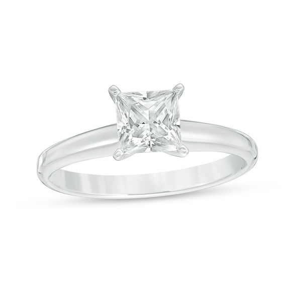 Details about   2.30 Ct Princess Cut Diamond Wedding Ring 18 K White Gold Finish Size 5 8 7 6