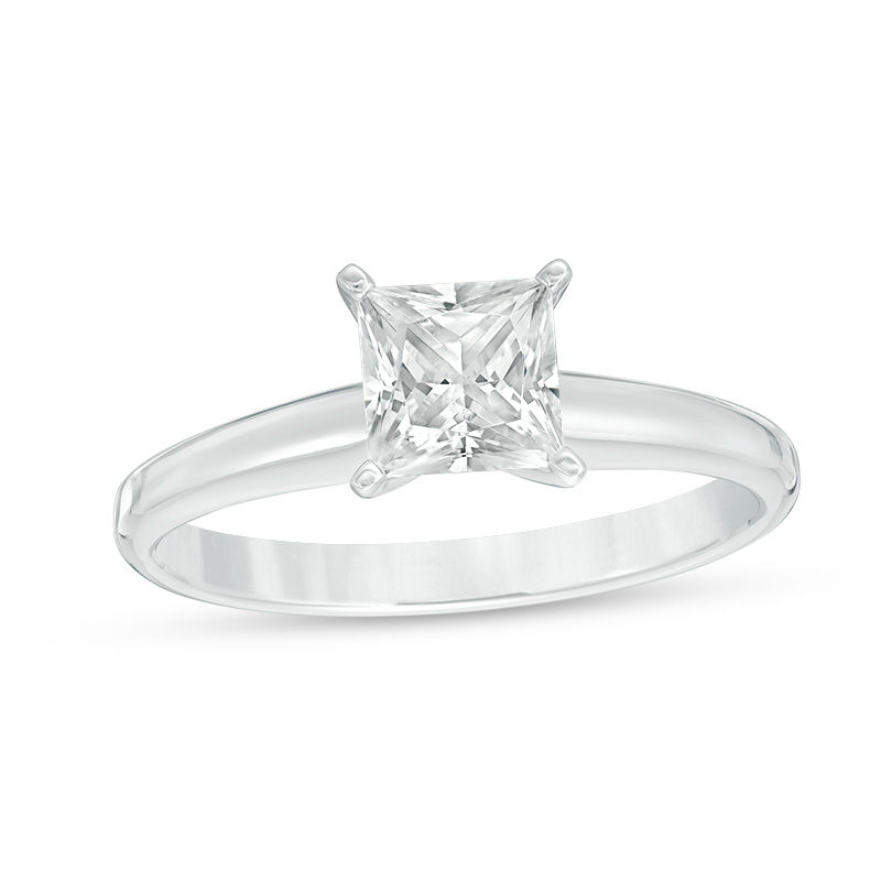 2 CT. Certified Princess-Cut Diamond Solitaire Engagement Ring in 18K White Gold (I/SI2)