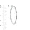 Thumbnail Image 2 of 1/4 CT. T.W. Diamond Hoop Earrings in Sterling Silver