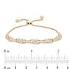 Thumbnail Image 2 of 1/4 CT. T.W. Baguette and Round Diamond Double Infinity Bolo Bracelet in 10K Gold - 9.5"