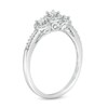 Thumbnail Image 2 of 1/4 CT. T.W. Diamond Frame Three Stone Promise Ring in 10K White Gold