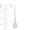 Thumbnail Image 3 of 1/2 CT. T.W. Pear-Shaped Multi-Diamond Teardrop-Shaped Frame Drop Frame Earrings in 10K White Gold