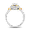Thumbnail Image 2 of Enchanted Disney Aladdin 1 CT. T.W. Oval Diamond Arabesque Frame Engagement Ring in 14K Two-Tone Gold