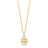Thumbnail Image 1 of Enchanted Disney Jasmine Diamond Accent "Choose Wisely" Disc Pendant in 10K Gold - 19"