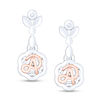 Adrianna Papell 1/3 CT. T.W. Diamond Flower Drop Earrings in 10K Two-Tone Gold