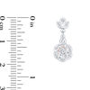 Adrianna Papell 1/3 CT. T.W. Diamond Flower Drop Earrings in 10K Two-Tone Gold