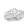Thumbnail Image 1 of 3 CT. T.W. Diamond Frame Three Piece Bridal Set in 10K White Gold