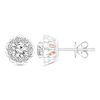 Adrianna Papell 1/2 CT. T.W. Diamond Scallop Frame Flower Stud Earrings in 10K Two-Tone Gold