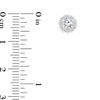 Adrianna Papell 1/2 CT. T.W. Diamond Scallop Frame Flower Stud Earrings in 10K Two-Tone Gold