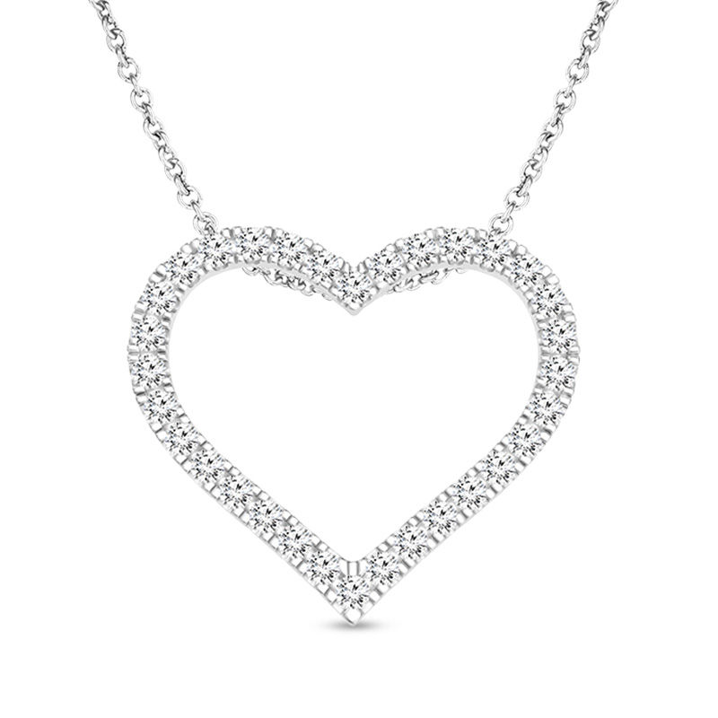 Adrianna Papell 1/3 CT.T .W. Diamond Filigree Heart Pendant in 10K Two-Tone Gold