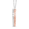 Thumbnail Image 1 of Adrianna Papell 1/3 CT.T .W. Diamond Filigree Heart Pendant in 10K Two-Tone Gold