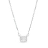 Thumbnail Image 0 of 1/5 CT. Emerald-Cut Diamond Solitaire Vintage-Style Necklace in 10K White Gold