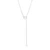 Thumbnail Image 2 of 1/5 CT. Emerald-Cut Diamond Solitaire Vintage-Style Necklace in 10K White Gold