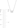 Thumbnail Image 3 of 1/5 CT. Emerald-Cut Diamond Solitaire Vintage-Style Necklace in 10K White Gold