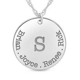 Engravable 22.0mm Disc Pendant (1 Initial and 1-5 Lines)
