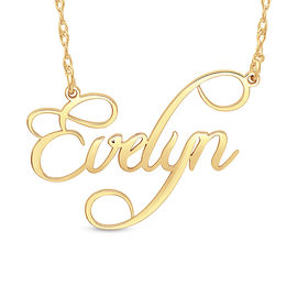 Flowing Cursive Name Necklace (1 Line)
