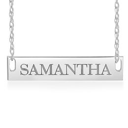 32.0mm Engravable Uppercase Nameplate Necklace (1 Line)