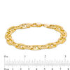 Thumbnail Image 4 of Made in Italy 9.6mm Diamond-Cut Mariner Chain Bracelet in 10K Gold - 9"