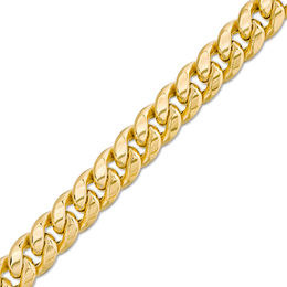 Made in Italy 11.3mm Cuban Curb Chain Bracelet in Hollow 10K Gold - 9"