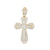 Thumbnail Image 1 of Men's 5/8 CT. T.W. Diamond Gothic-Style Cross Charm in 10K Gold
