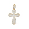 Thumbnail Image 0 of Men's 5/8 CT. T.W. Diamond Gothic-Style Cross Charm in 10K Gold