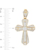 Men's 5/8 CT. T.W. Diamond Gothic-Style Cross Charm in 10K Gold