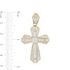 Thumbnail Image 2 of Men's 5/8 CT. T.W. Diamond Gothic-Style Cross Charm in 10K Gold