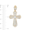 Thumbnail Image 1 of Men's 5/8 CT. T.W. Diamond Gothic-Style Cross Charm in 10K Gold