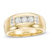 Thumbnail Image 0 of Men's 5/8 CT. T.W. Diamond Three Stone Collar Ring in 10K Gold