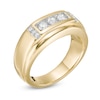 Thumbnail Image 1 of Men's 5/8 CT. T.W. Diamond Three Stone Collar Ring in 10K Gold