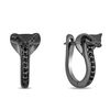 Thumbnail Image 2 of Enchanted Disney Villains Jafar 1/10 CT. T.W. Black Diamond Snake Hoop Earrings in Sterling Silver with Black Rhodium