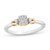 Thumbnail Image 0 of Enchanted Disney Cinderella 1/10 CT. T.W. Diamond Promise Ring in 10K Two-Tone Gold