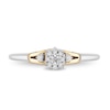 Thumbnail Image 2 of Enchanted Disney Cinderella 1/10 CT. T.W. Diamond Promise Ring in 10K Two-Tone Gold