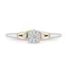 Thumbnail Image 3 of Enchanted Disney Cinderella 1/10 CT. T.W. Diamond Promise Ring in 10K Two-Tone Gold