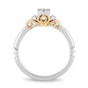 Thumbnail Image 4 of Enchanted Disney Cinderella 1/10 CT. T.W. Diamond Promise Ring in 10K Two-Tone Gold