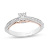 Thumbnail Image 1 of Enchanted Disney Aurora 1/6 CT. T.W. Diamond Promise Ring in 10K Two-Tone Gold