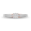 Thumbnail Image 3 of Enchanted Disney Aurora 1/6 CT. T.W. Diamond Promise Ring in 10K Two-Tone Gold
