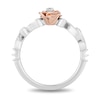 Thumbnail Image 3 of Enchanted Disney Belle Diamond Accent Solitaire Rose Scrolled Promise Ring in 10K Two-Tone Gold
