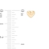 Thumbnail Image 2 of Puffed Heart Stud Earrings in 14K Gold