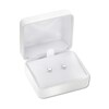 Puffed Heart Stud Earrings in 14K White Gold